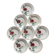 Luxury dessert plates poppies Luxeuil hbcm