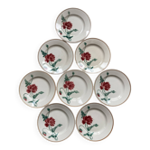Luxury dessert plates poppies Luxeuil hbcm