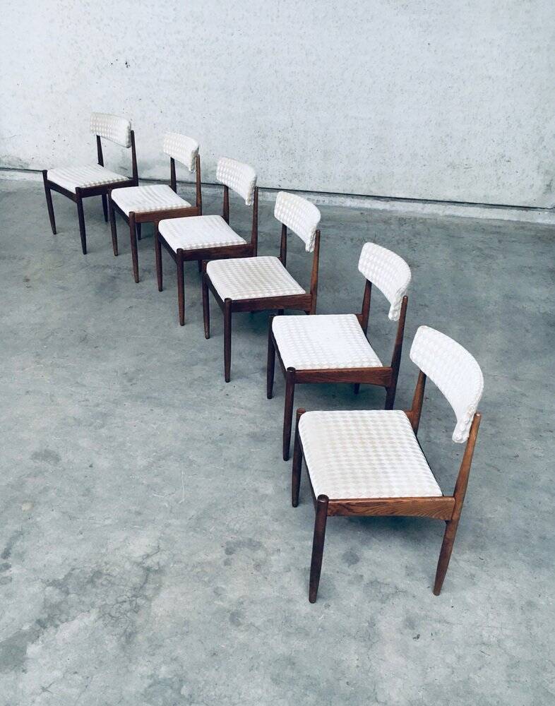 Mid-Century Scandinavian Teak Dining Chair Set, 1960s, Set of 6