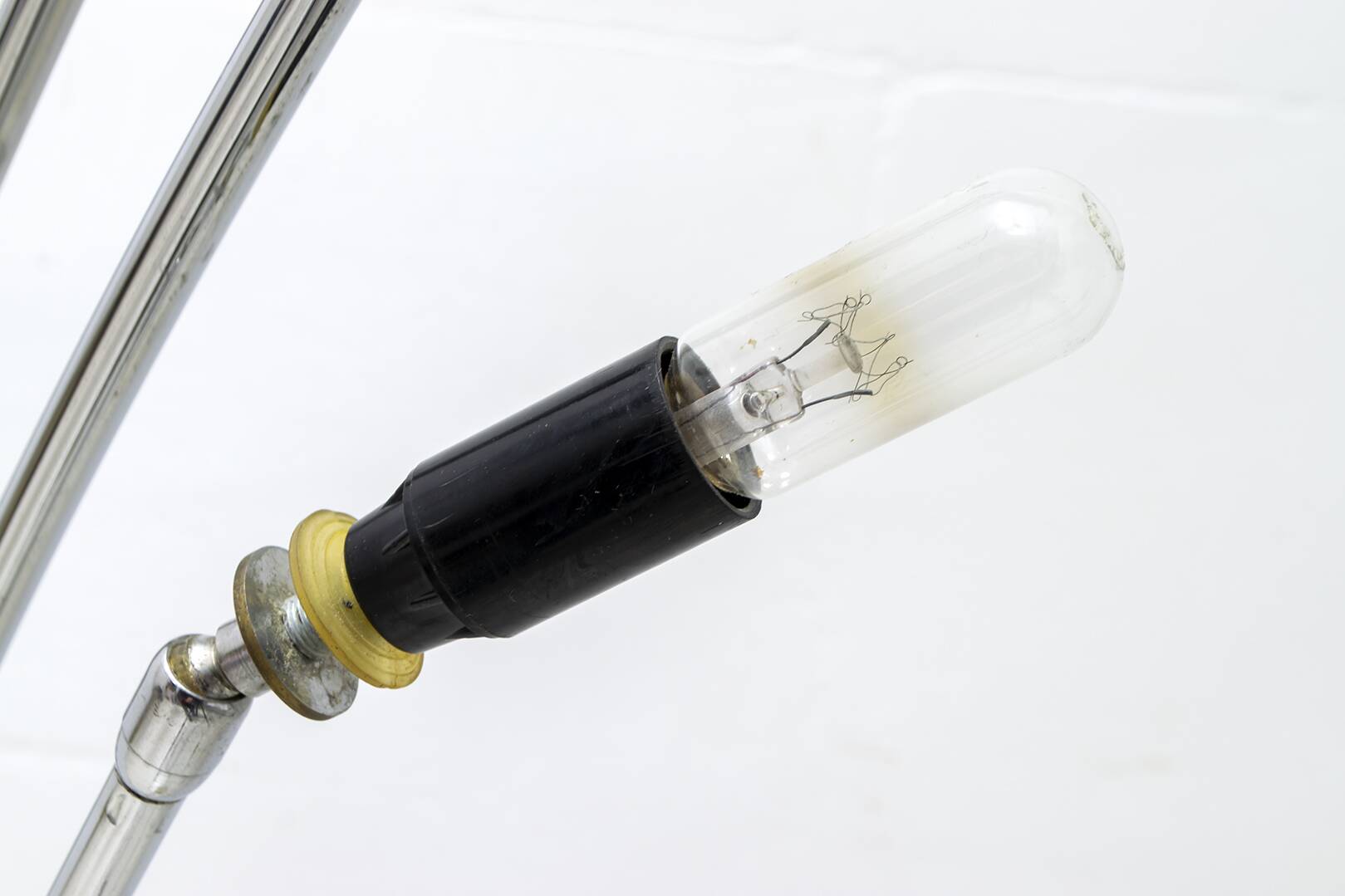 Midcentury Italian Arched Floor Lamp 5 Lights Chrome Metal and Lucite, 1960