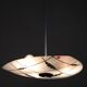 Mid-century pendant chandelier, chromed metal and glass, Czechoslovakia 1970s