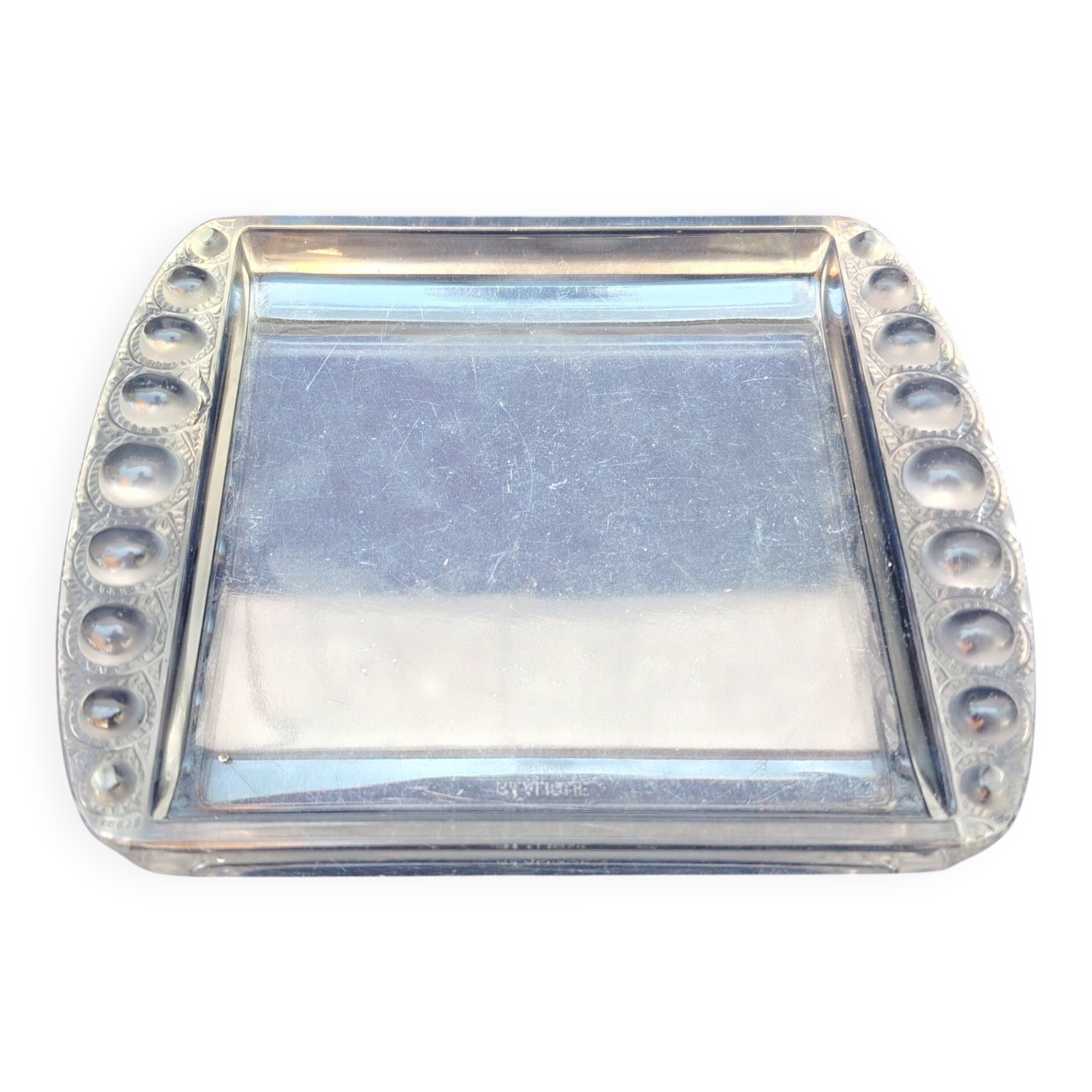 Ashtray René Lalique, Ermitage model, crystal