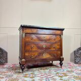 19th Century Restoration Period Flamed Mahogany Chest of Drawers