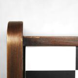 Mid-century modern scandinavian walnut sideboard with op-art pattern, 1960s