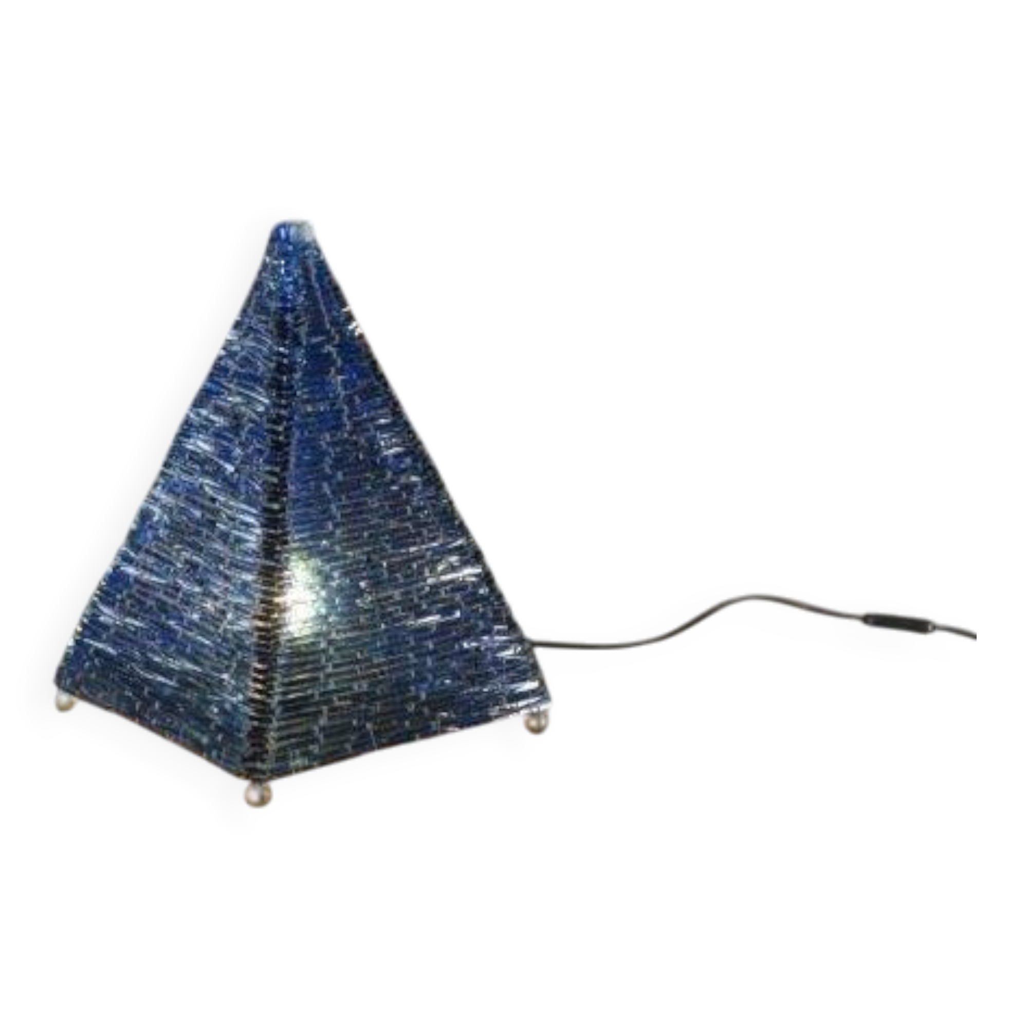 Table lamp in raw glass mosaic from the 70s