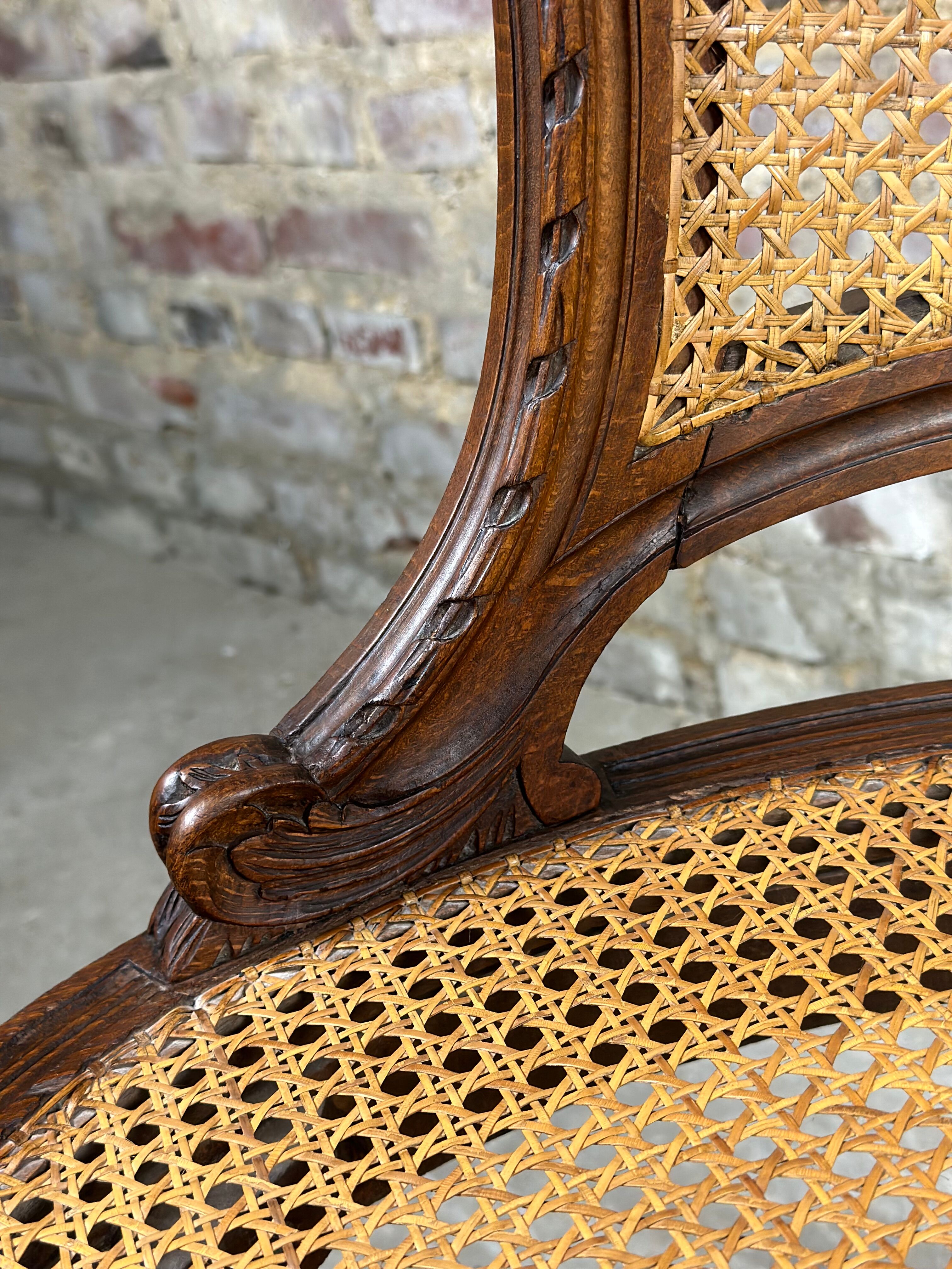 Louis XVI style basket bench