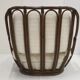 Fauteuil en rotin & laine vintage