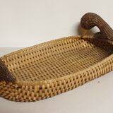Ancient wicker duck basket