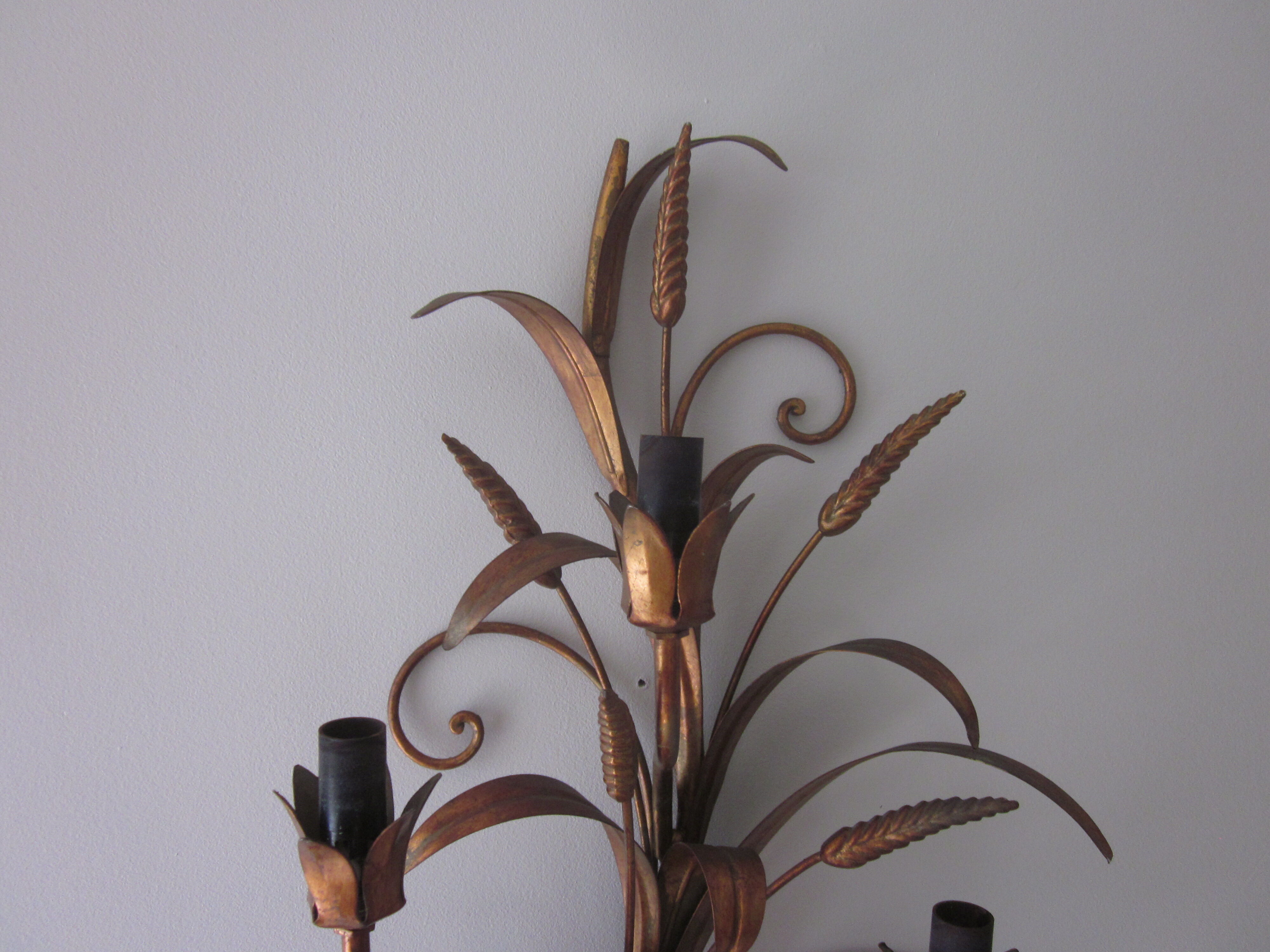 Sconce in gilded metal