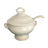 White and shady porcelain soup kitchen