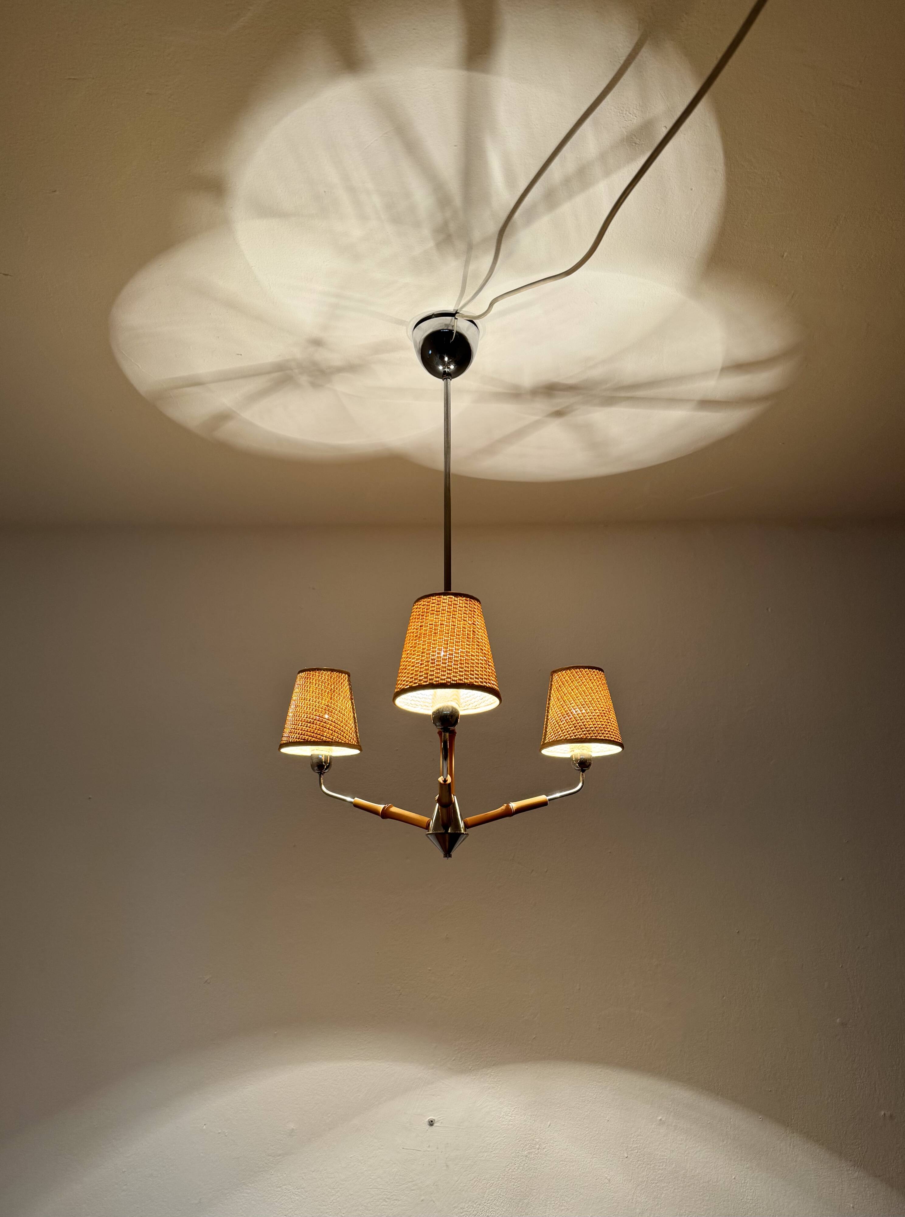 Bamboo Chandelier by Rupert Nikoll