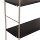 2 wall shelves string in gold and black metal with twist year 60