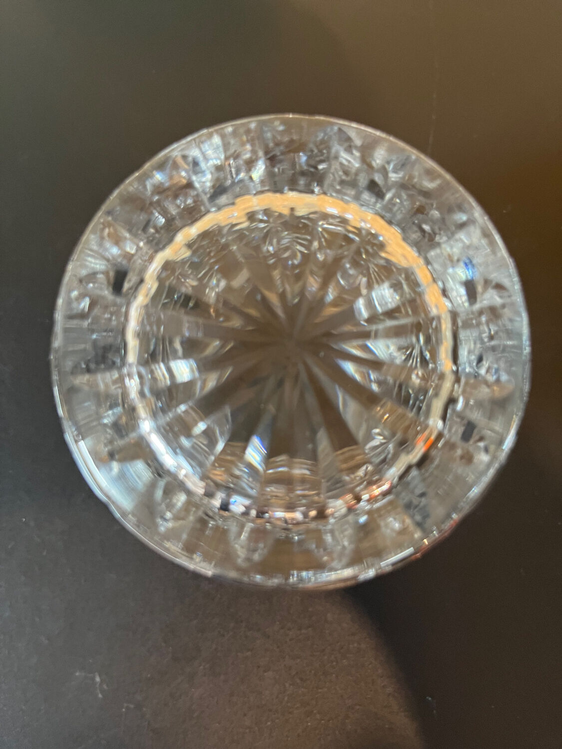 Jam jar in crystal or chiseled glass English model