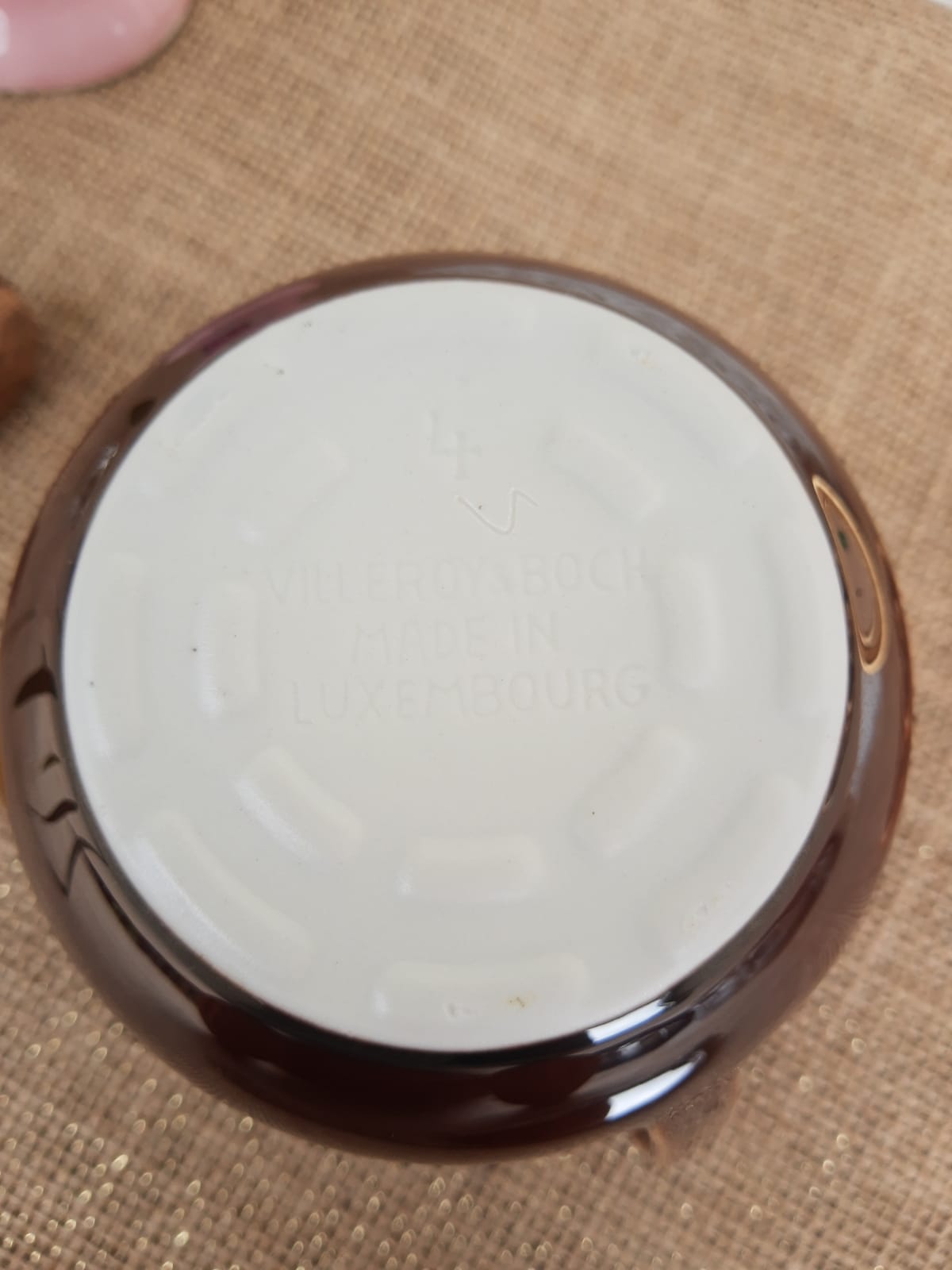 Brown ceramic teapot - vintage