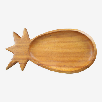 Presentation board shape pineapple teak vintage 33 cm