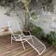 Vintage wired metal chaise longue