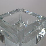 Cube/ Square shaped crystal ashtray Sevres France