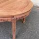 Table à manger ronde extensible décapé en bois massif brut chinois Ming 196