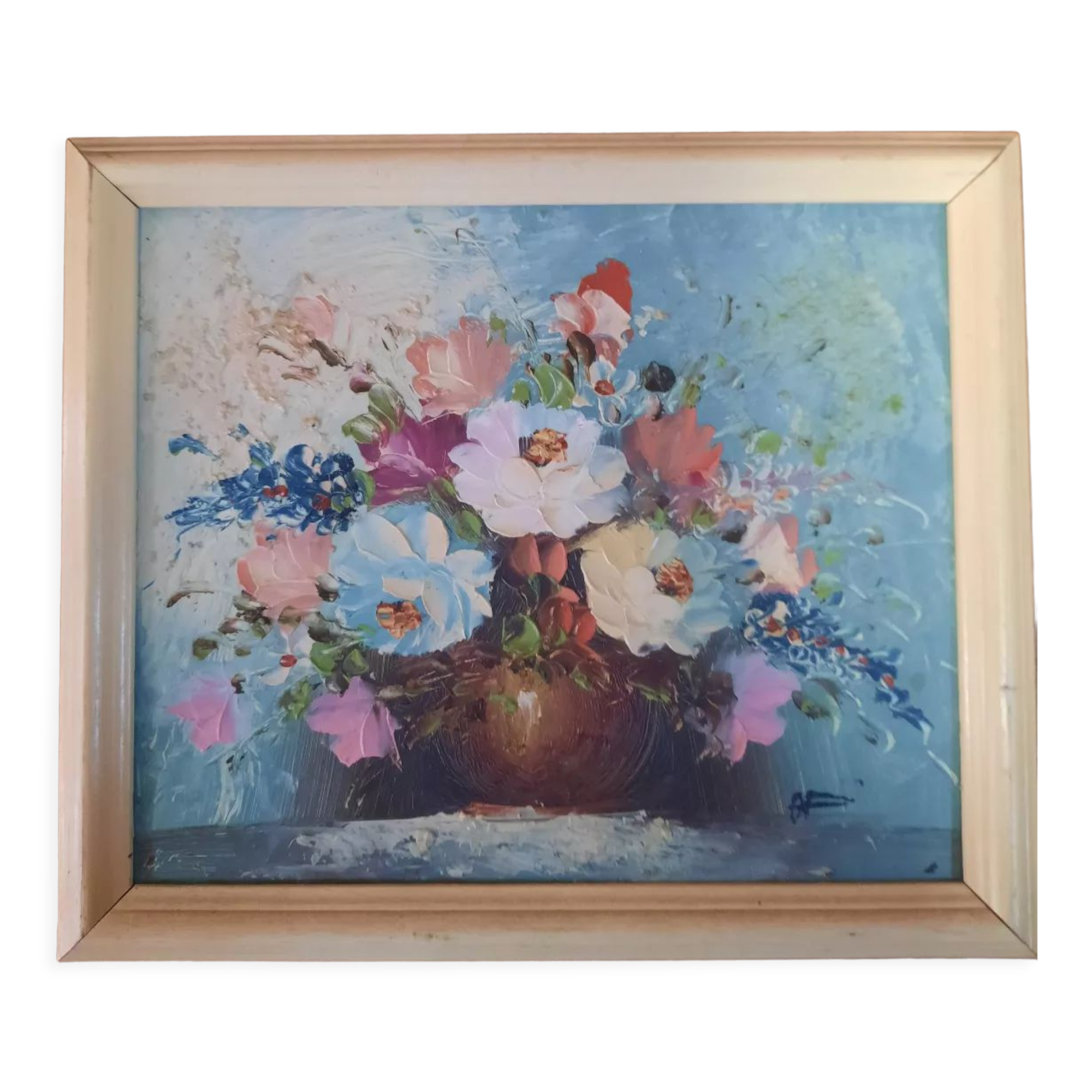 Painting flowers in a vase