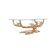 Willy Daro brass Bonsai and glass coffee table, 1970s