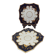 Pair of Square Plates Porcelain from Paris Cobalt and Gold Empire Style