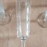 Champagne flutes Carved glass engraved