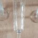 Flûtes champagne Verre ciselé gravé
