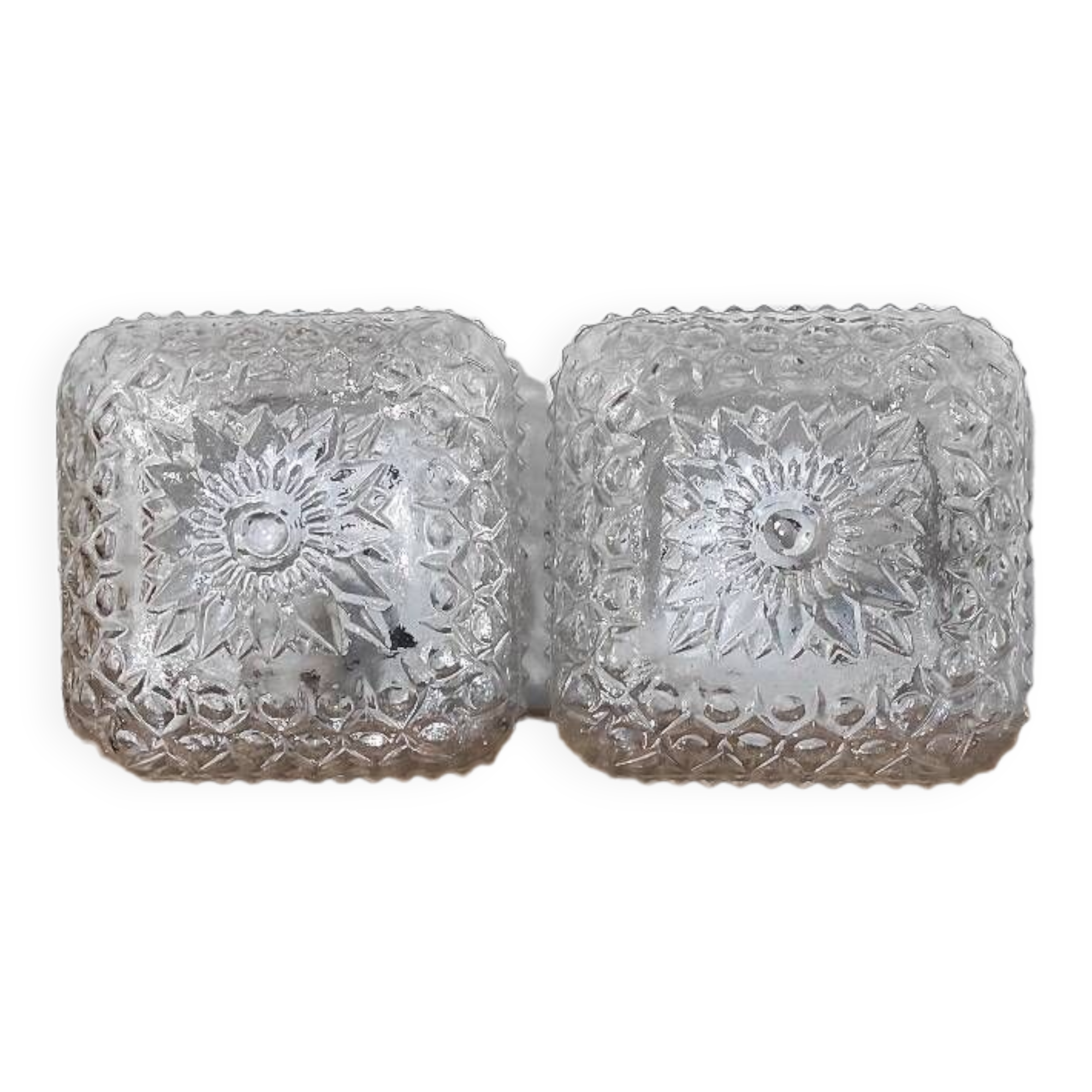 Duo vintage glass ceiling light