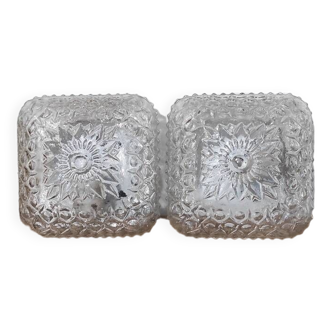 Duo vintage glass ceiling light