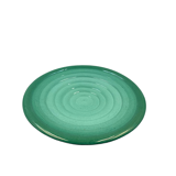 Midcentury green ceramic plate, Giuseppe Mazzotti, Albisola, Italy 1960s