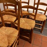 Set of straw chairs