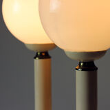 Paire de lampes en verre opalin, Tchécoslovaquie années 1970