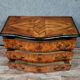 Curved chest of drawers Louis XV period in precious wood marquetry around 1750