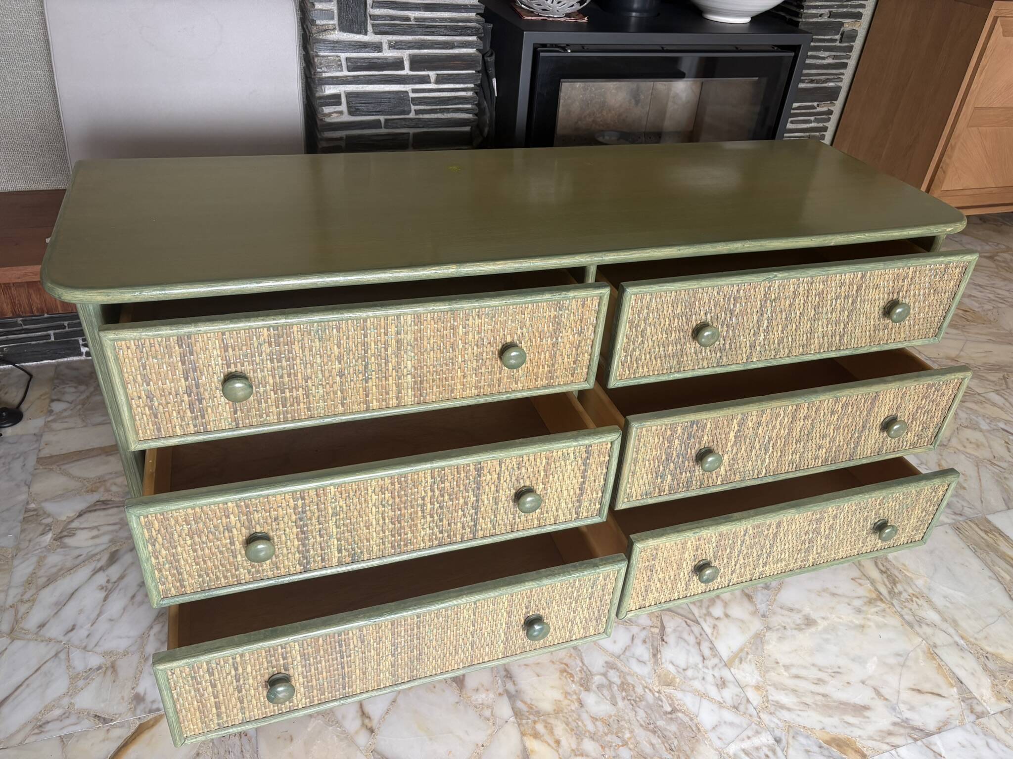 double commode Rotin