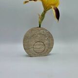 Vintage travertine vase Italy Fratelli Manelli