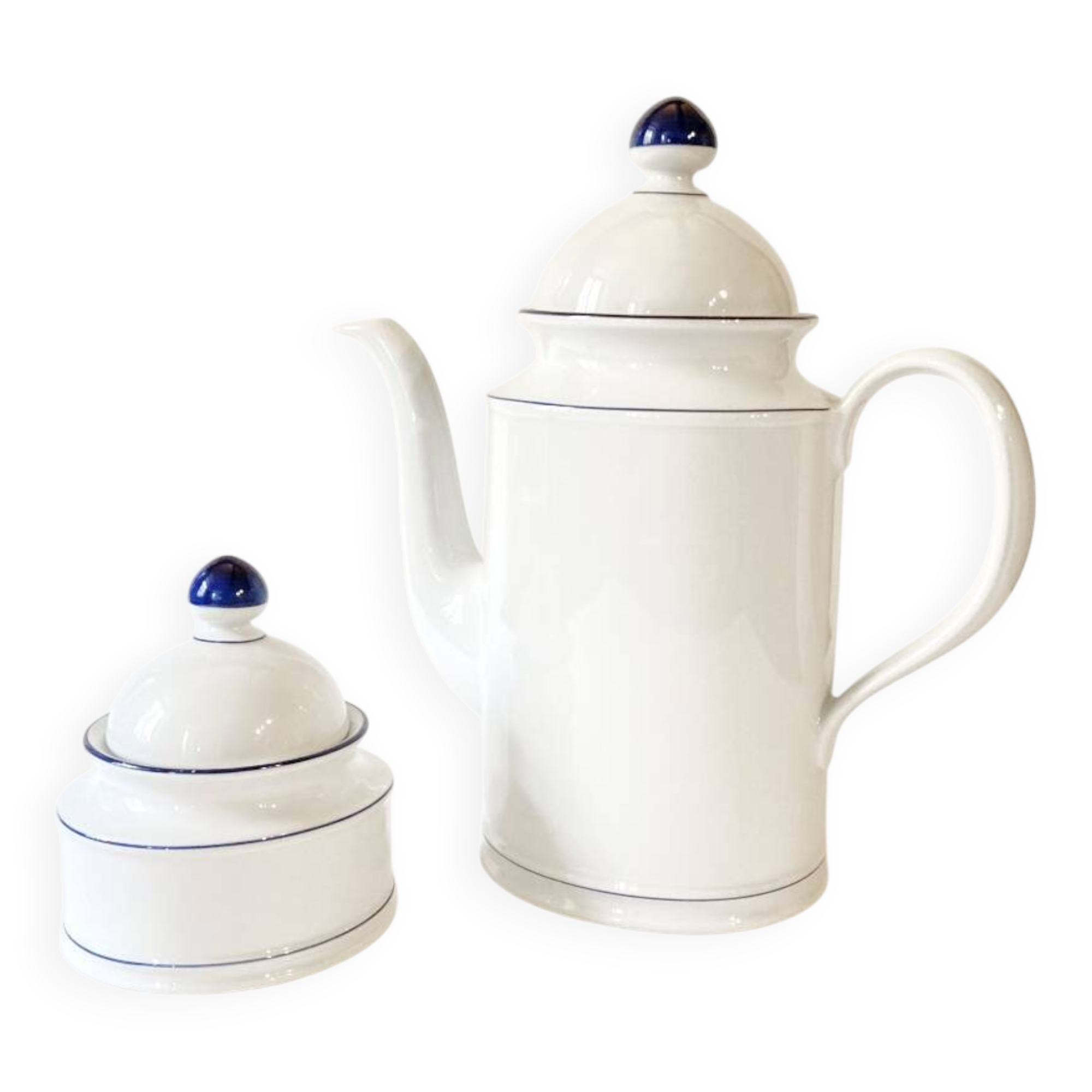 Seltmann Weiden porcelain coffee pot and sugar bowl, W Germany, 1980s