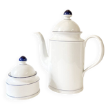 Seltmann Weiden porcelain coffee pot and sugar bowl, W Germany, 1980s