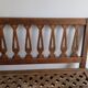 Old church bench in pitch pine, rustic charm and authentic patina.