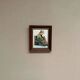 Original Swedish Oil on canvas “Basket-Making Woman” Signed & Framed 27×33cm