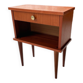 Vintage bedside in teak veneer