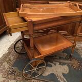 Serving table in blond cherrywood with removable top