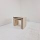 Italian 1980s Grooved Travertine Nesting Tables – Set of 3