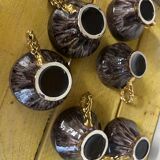 6 tasses à thé en céramique Maius-Giuge Vallauris