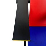 Vintage reproduction of Gerrit Rietveld's Red and Blue Chair. Circa 1960s