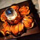 Ceramic flower wall sconce, vintage ceiling light, antique lamp