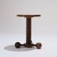 Art deco oak pedestal table, charles dudouyt, 1930s