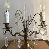 Pair of girandoles with crystal stamps 1960