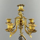 Pair of bronze and marble candelabra, Napoleon III period