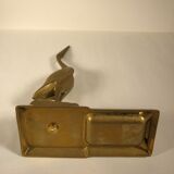Brass "heron" ashtray