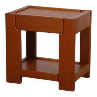 Vintage solid elm bedside table, 1980